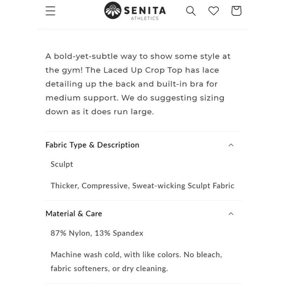 Senita Athletic Laced Up Crop Top XXL - Picture 8 of 8